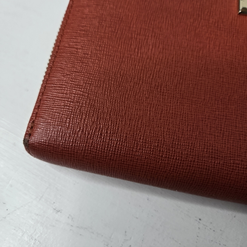 Furla Red Textured Wallet - Picture 9 of 9